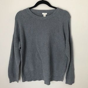 J Crew Gray Large Crew Neck Sweater